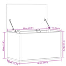 vidaXL barna tölgy színű szerelt fa tárolóláda 60 x 35 x 35 cm