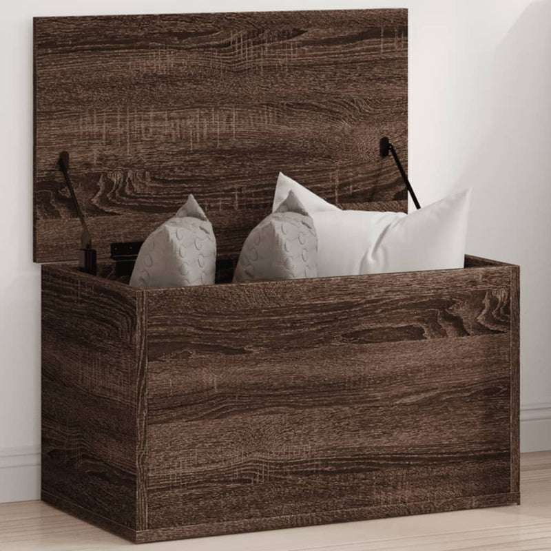 vidaXL barna tölgy színű szerelt fa tárolóláda 60 x 35 x 35 cm