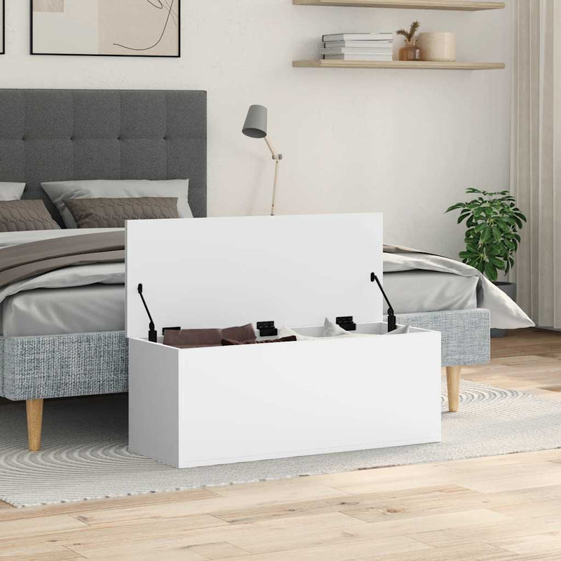 vidaXL fehér szerelt fa tárolóláda 90 x 35 x 35 cm
