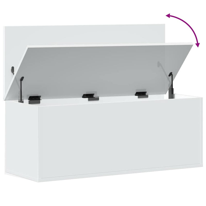 vidaXL fehér szerelt fa tárolóláda 90 x 35 x 35 cm