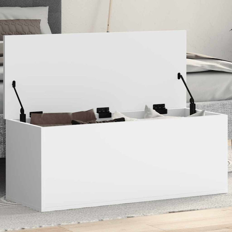 vidaXL fehér szerelt fa tárolóláda 90 x 35 x 35 cm