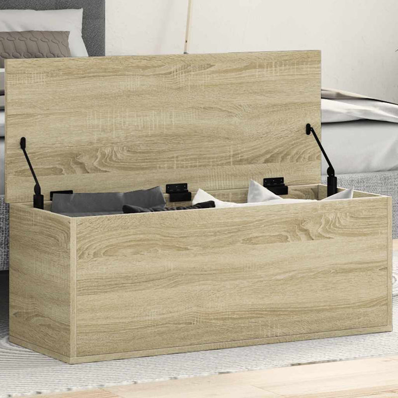 vidaXL sonoma tölgy színű szerelt fa tárolóláda 90 x 35 x 35 cm
