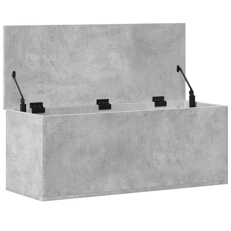 vidaXL betonszürke szerelt fa tárolóláda 90 x 35 x 35 cm