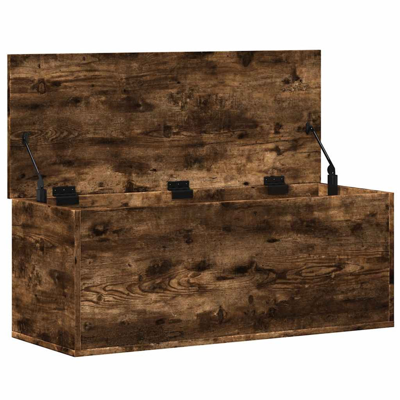 vidaXL füstös tölgy színű szerelt fa tárolóláda 90 x 35 x 35 cm