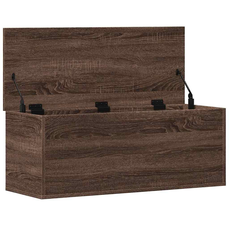 vidaXL barna tölgy színű szerelt fa tárolóláda 90 x 35 x 35 cm