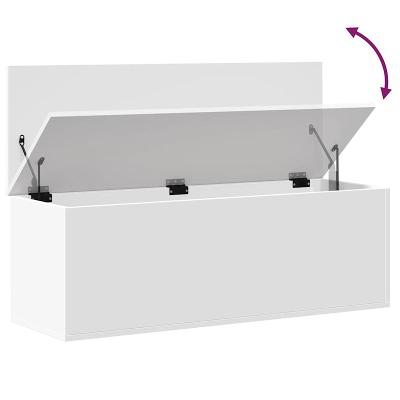 vidaXL fehér szerelt fa tárolóláda 102 x 35 x 35 cm