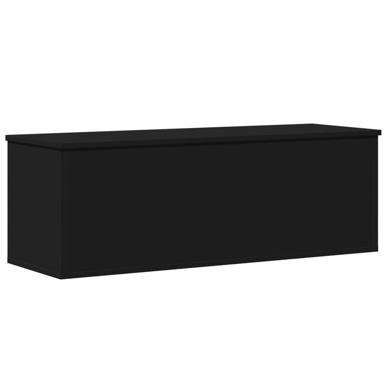 vidaXL fekete szerelt fa tárolóláda 102 x 35 x 35 cm