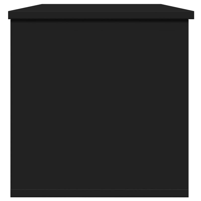 vidaXL fekete szerelt fa tárolóláda 102 x 35 x 35 cm