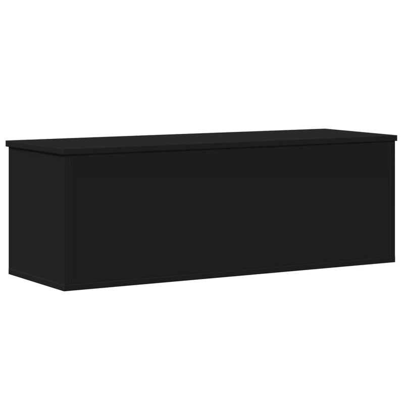 vidaXL fekete szerelt fa tárolóláda 102 x 35 x 35 cm