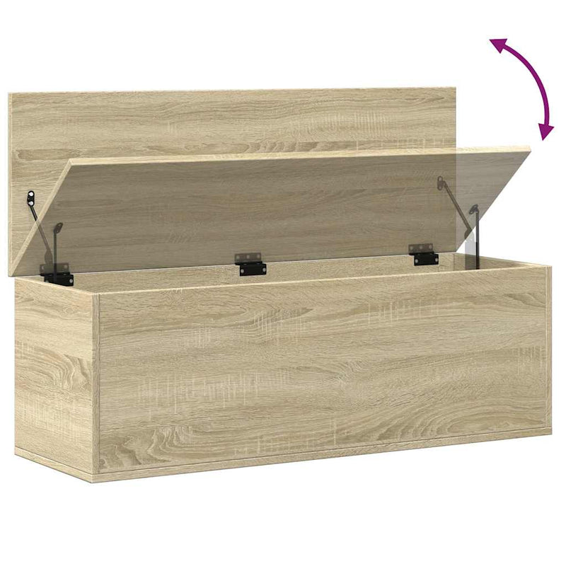 vidaXL sonoma tölgy színű szerelt fa tárolóláda 102 x 35 x 35 cm
