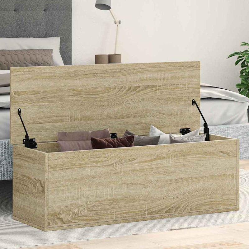 vidaXL sonoma tölgy színű szerelt fa tárolóláda 102 x 35 x 35 cm