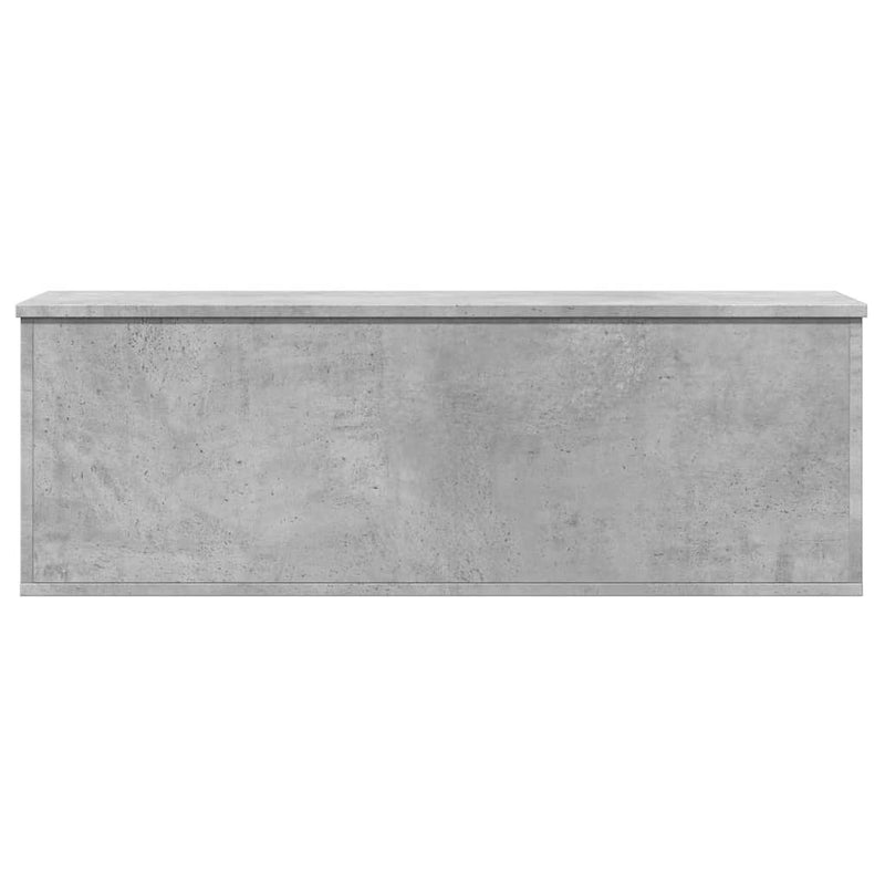 vidaXL betonszürke szerelt fa tárolóláda 102 x 35 x 35 cm