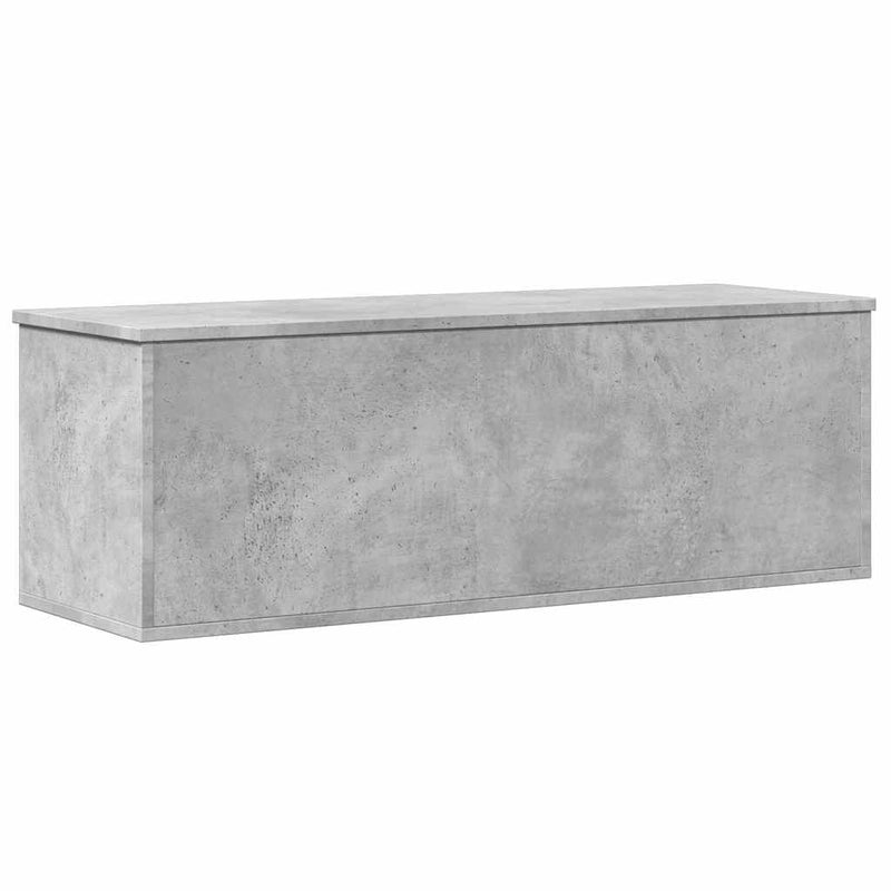 vidaXL betonszürke szerelt fa tárolóláda 102 x 35 x 35 cm