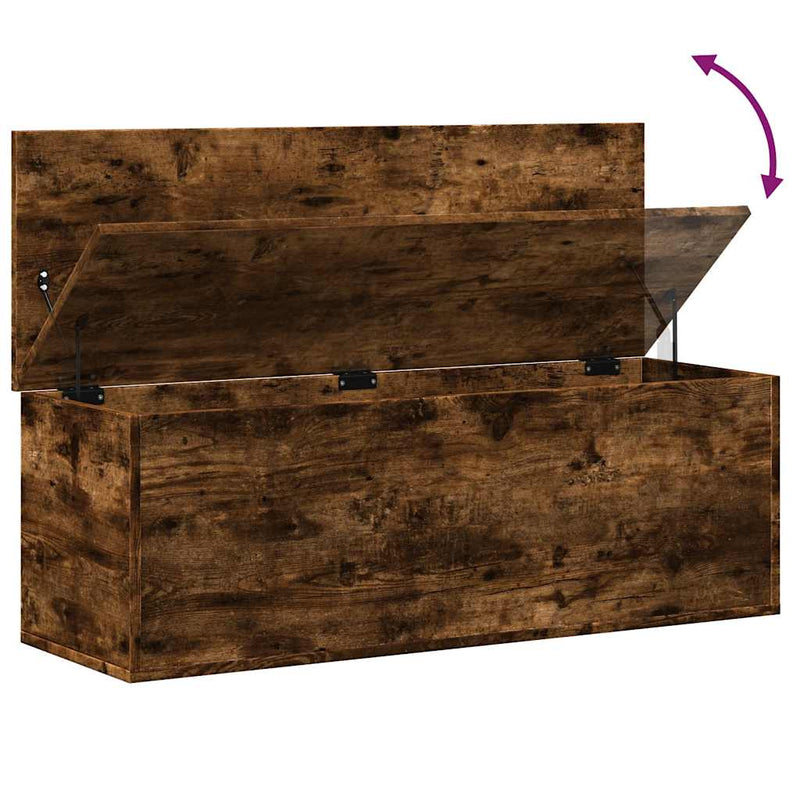 vidaXL füstös tölgy színű szerelt fa tárolóláda 102 x 35 x 35 cm