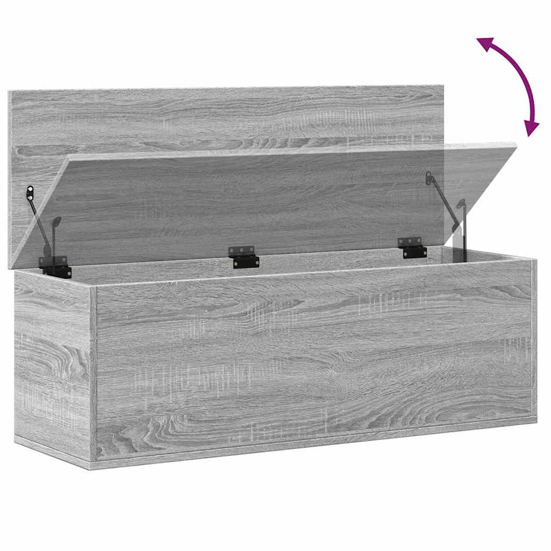 vidaXL szürke sonoma színű szerelt fa tárolóláda 102 x 35 x 35 cm