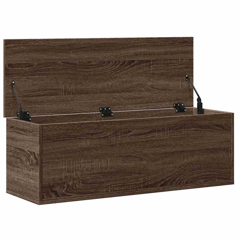 vidaXL barna tölgy színű szerelt fa tárolóláda 102 x 35 x 35 cm