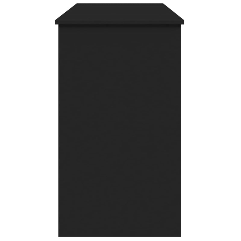 vidaXL fekete fésülködőasztal tükörrel 100x45x76 cm