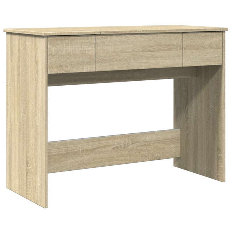 vidaXL sonoma tölgy színű fésülködőasztal tükörrel 100x45x76 cm