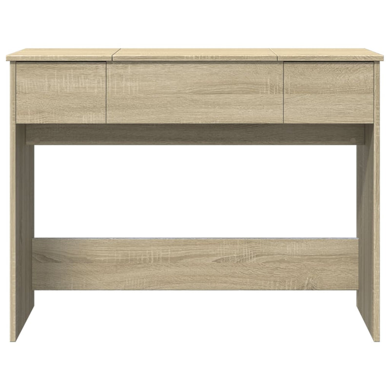 vidaXL sonoma tölgy színű fésülködőasztal tükörrel 100x45x76 cm
