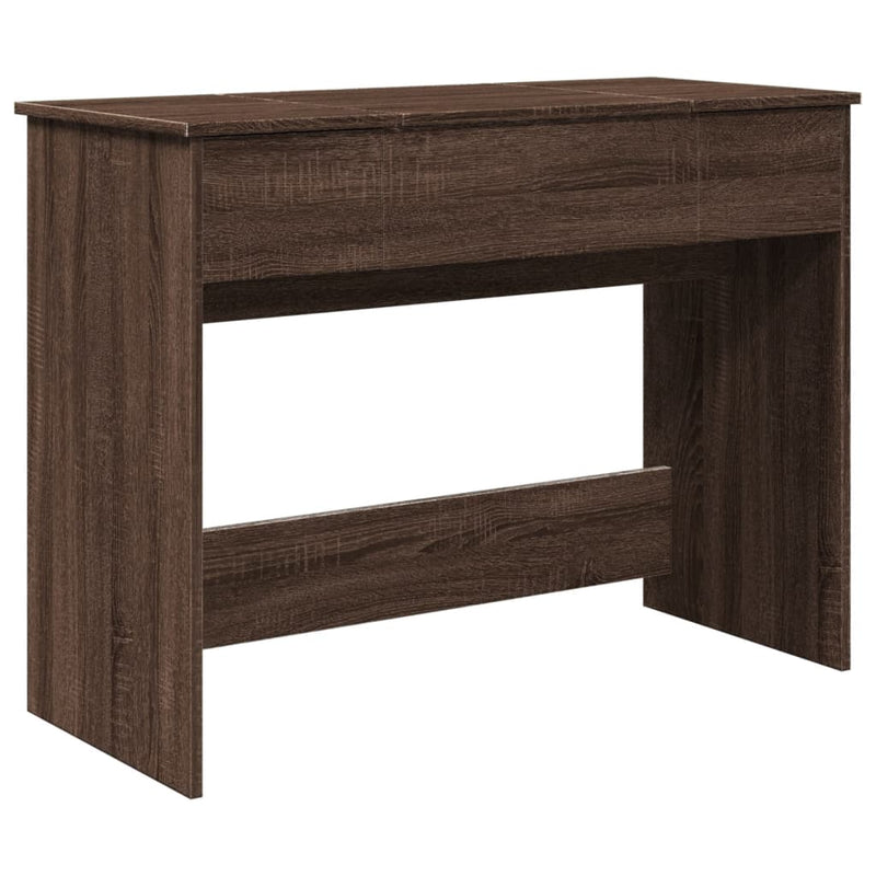 vidaXL barna tölgy színű fésülködőasztal tükörrel 100x45x76 cm