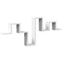 vidaXL fehér szerelt fa fali polc 104,5 x 10 x 43 cm