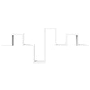 vidaXL fehér szerelt fa fali polc 104,5 x 10 x 43 cm