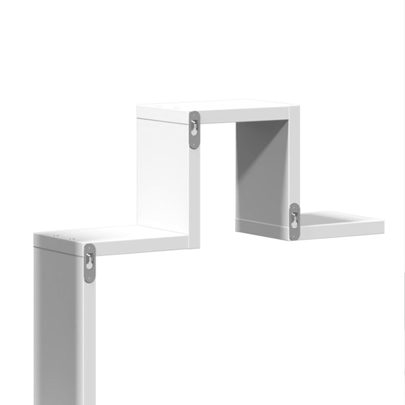 vidaXL fehér szerelt fa fali polc 104,5 x 10 x 43 cm