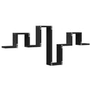 vidaXL fekete szerelt fa fali polc 104,5 x 10 x 43 cm