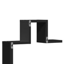 vidaXL fekete szerelt fa fali polc 104,5 x 10 x 43 cm