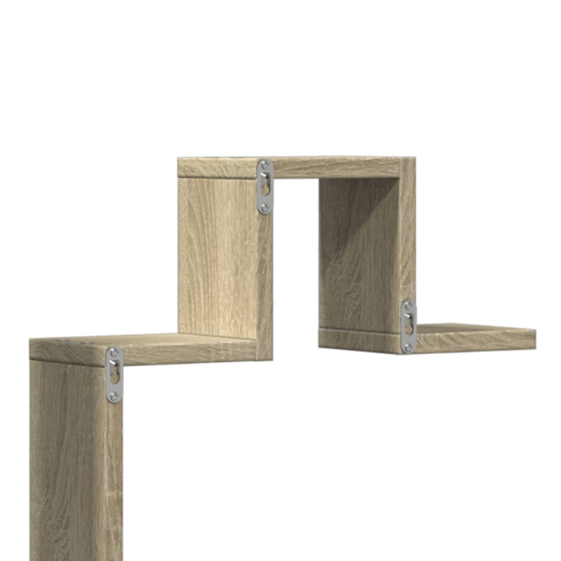 vidaXL sonoma tölgy színű szerelt fa fali polc 104,5 x 10 x 43 cm