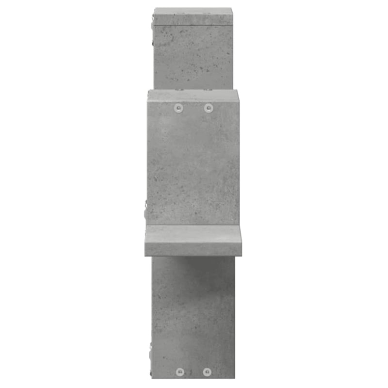 vidaXL betonszürke szerelt fa fali polc 104,5 x 10 x 43 cm