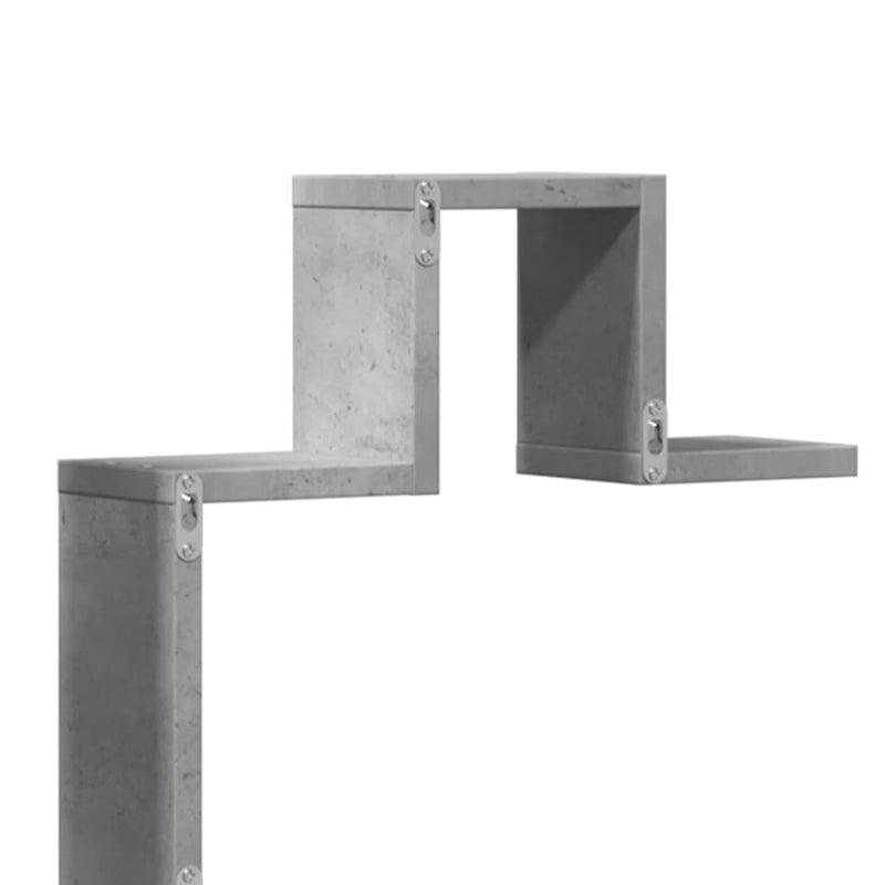 vidaXL betonszürke szerelt fa fali polc 104,5 x 10 x 43 cm