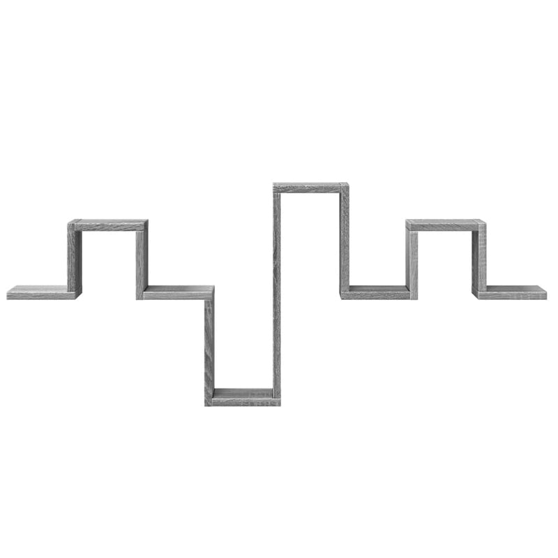 vidaXL szürke sonoma színű szerelt fa fali polc 104,5 x 10 x 43 cm