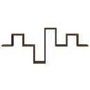 vidaXL barna tölgy színű szerelt fa fali polc 104,5 x 10 x 43 cm