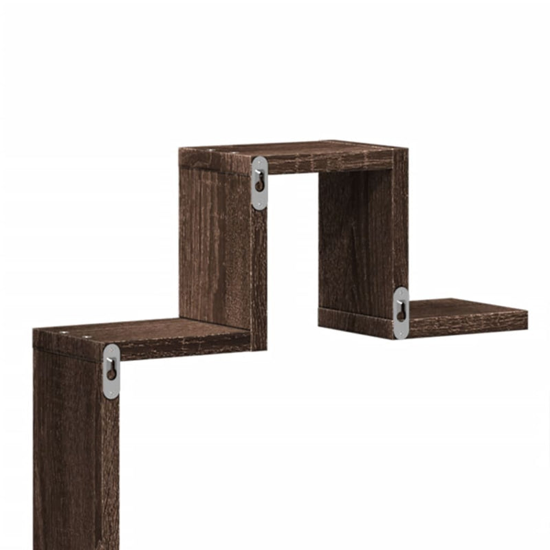 vidaXL barna tölgy színű szerelt fa fali polc 104,5 x 10 x 43 cm