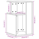 vidaXL fehér szerelt fa kisasztal 35 x 35 x 60 cm
