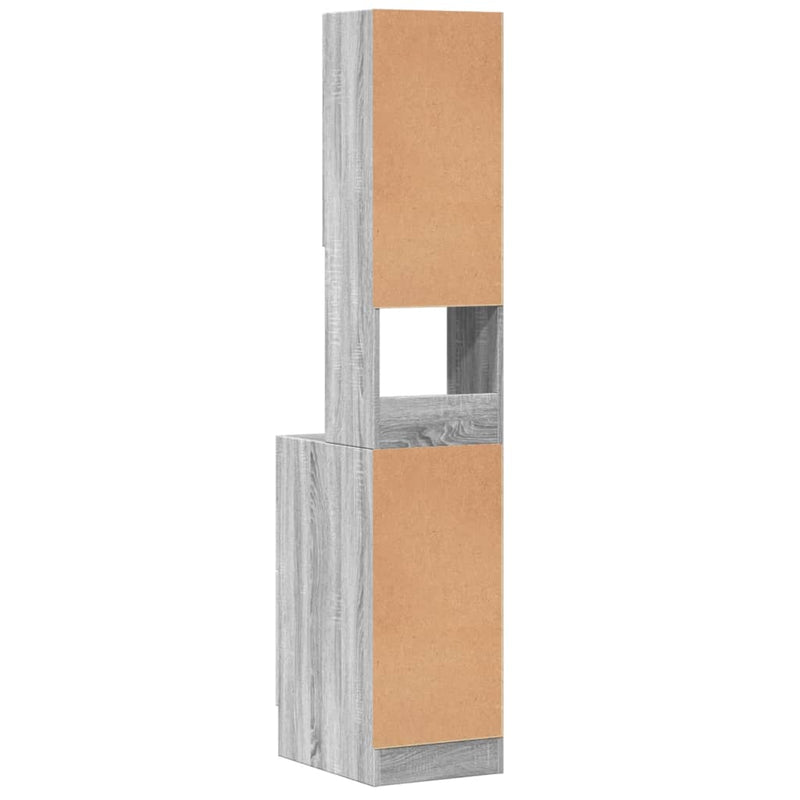 vidaXL szürke sonoma színű szerelt fa konyhaszekrény 35 x 50 x 180 cm