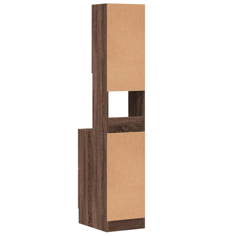 vidaXL barna tölgy színű szerelt fa konyhaszekrény 35 x 50 x 180 cm