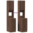 vidaXL barna tölgy színű szerelt fa konyhaszekrény 35 x 50 x 180 cm