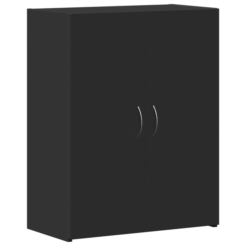 vidaXL fekete szerelt fa irattartó szekrény 60 x 32 x 77,5 cm