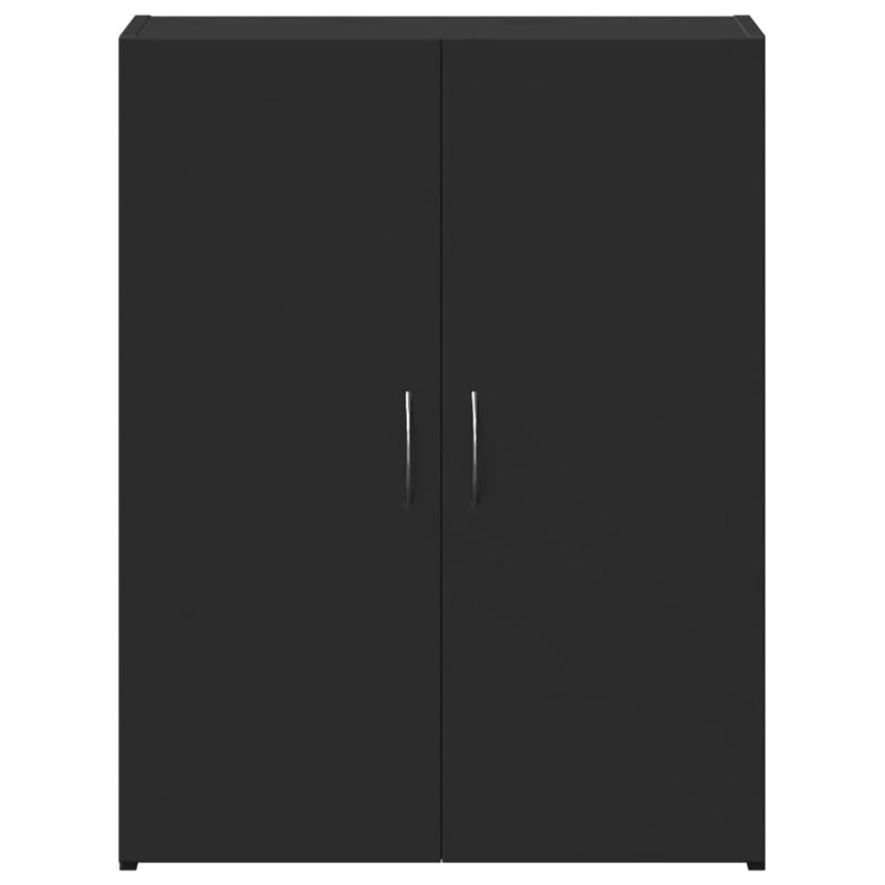 vidaXL fekete szerelt fa irattartó szekrény 60 x 32 x 77,5 cm