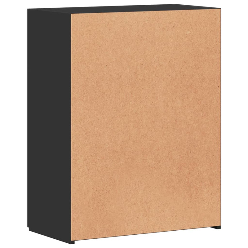 vidaXL fekete szerelt fa irattartó szekrény 60 x 32 x 77,5 cm