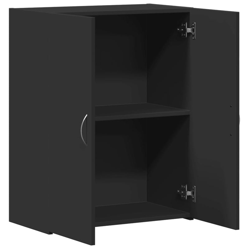 vidaXL fekete szerelt fa irattartó szekrény 60 x 32 x 77,5 cm