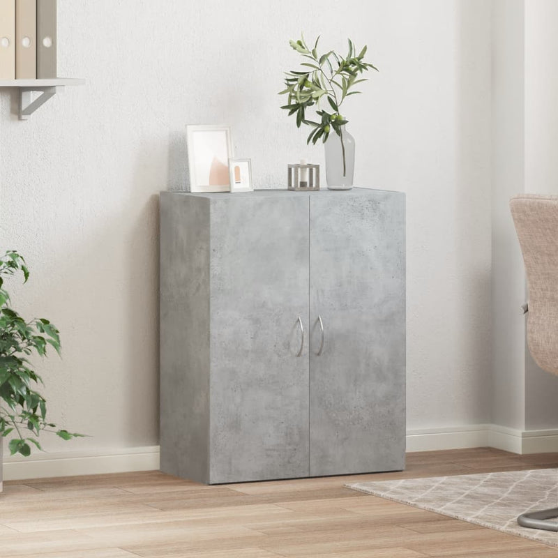 vidaXL betonszürke szerelt fa irattartó szekrény 60 x 32 x 77,5 cm