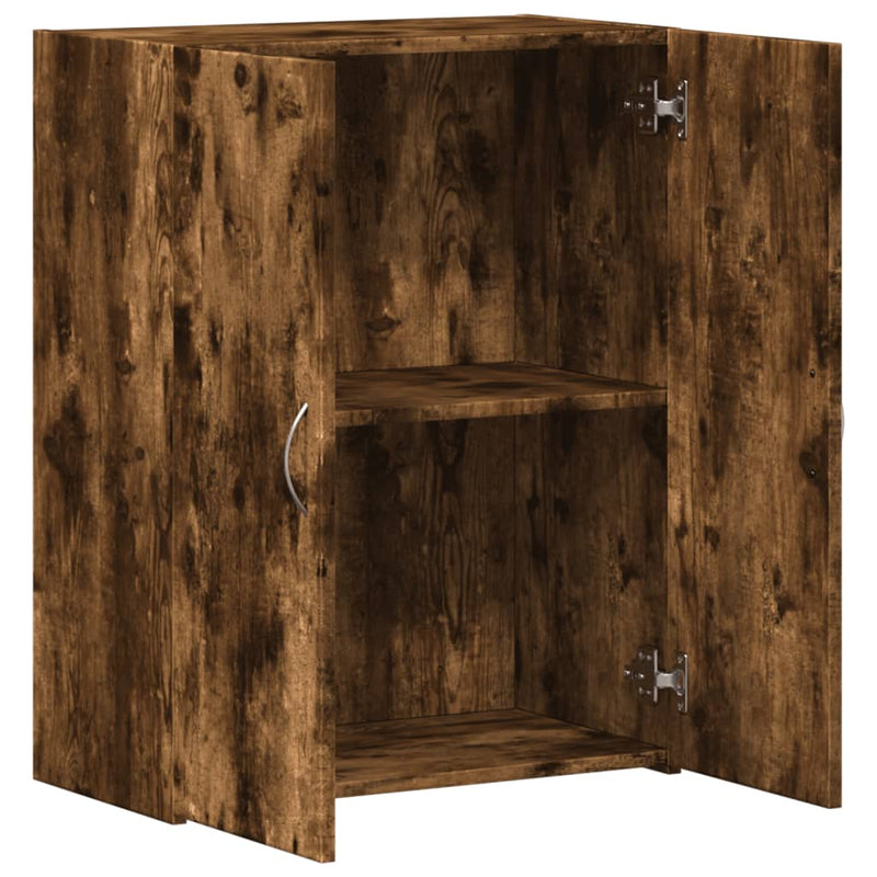 vidaXL füstös tölgy színű szerelt fa irattartó szekrény 60x32x77,5 cm
