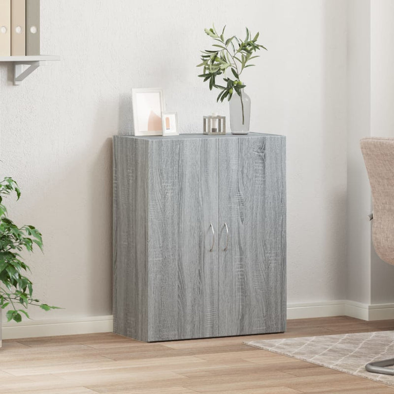 vidaXL szürke sonoma színű szerelt fa irattartó szekrény 60x32x77,5 cm