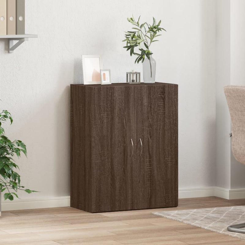 vidaXL barna tölgy színű szerelt fa irattartó szekrény 60x32x77,5 cm