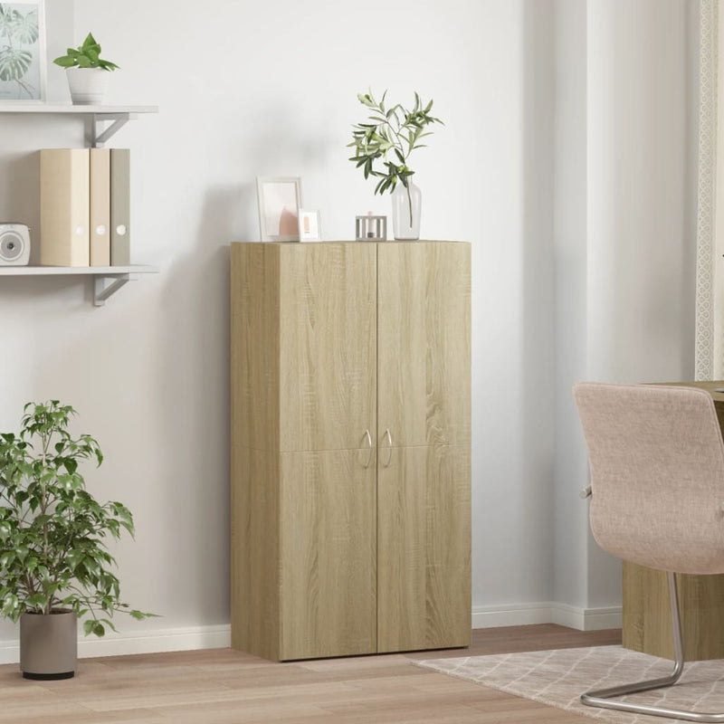 vidaXL sonoma tölgy színű szerelt fa irattartó szekrény 60x32x115 cm