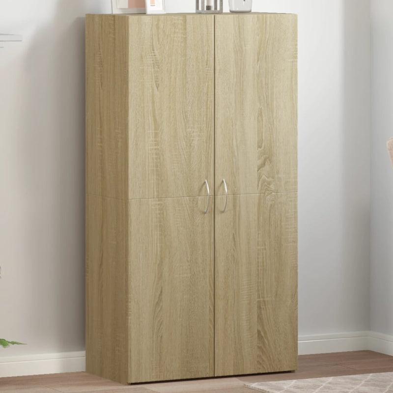 vidaXL sonoma tölgy színű szerelt fa irattartó szekrény 60x32x115 cm