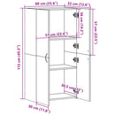 vidaXL betonszürke szerelt fa irattartó szekrény 60 x 32 x 115 cm